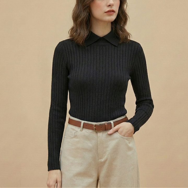 The Bordeaux Collared Knit