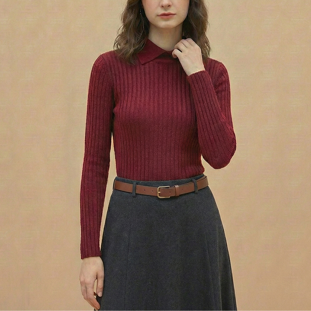 The Bordeaux Collared Knit