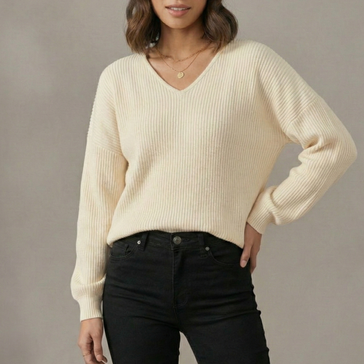 The Ivory Essence V-Neck Knit
