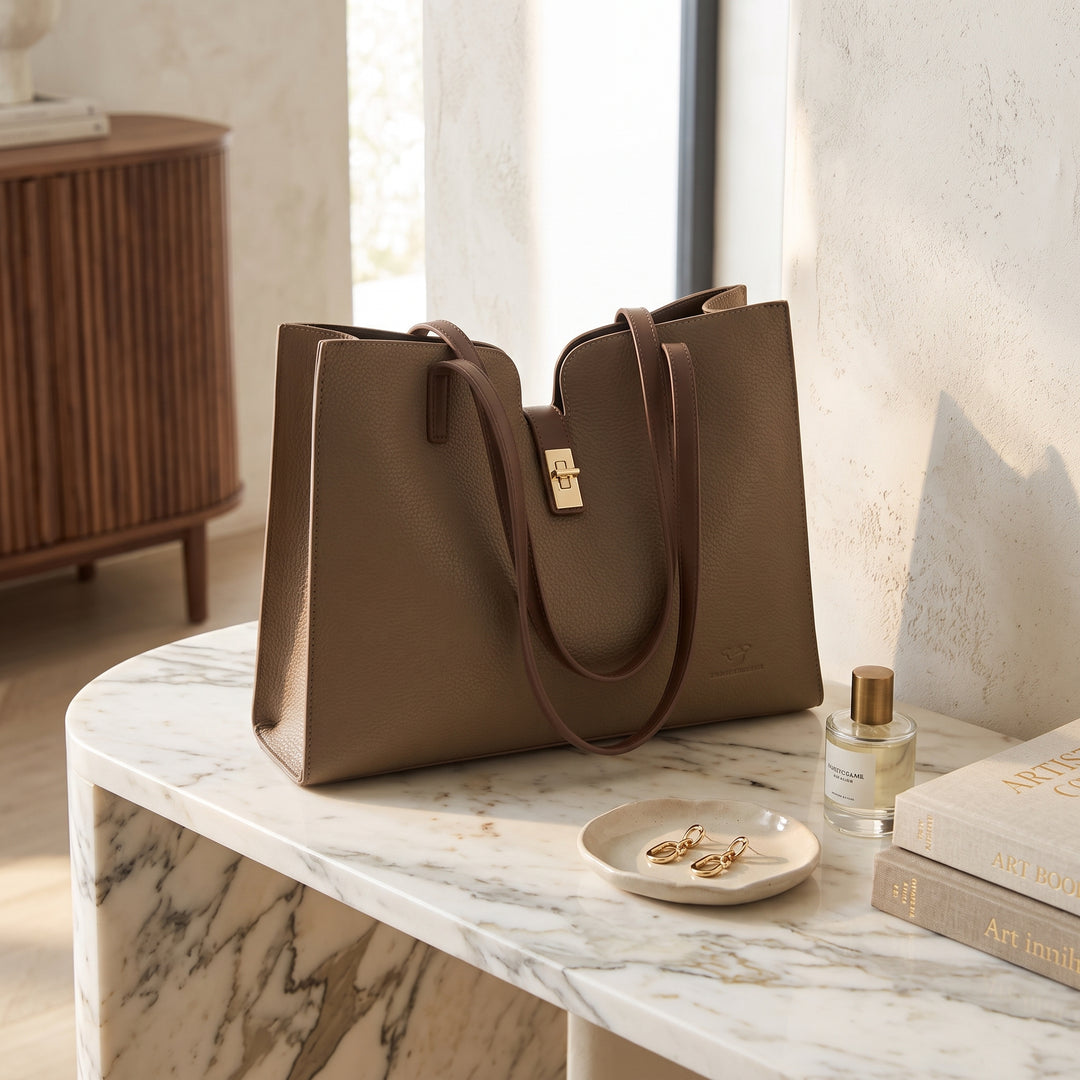 The Blair Two-Tone Structured Tote