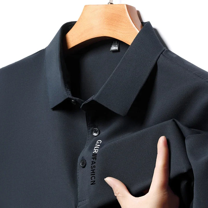 2026 Men's Taupe Short Sleeve Polo Shirt URBANE CLASSIC & FASHION Print Textured Breathable Summer Casual Fashion Tee