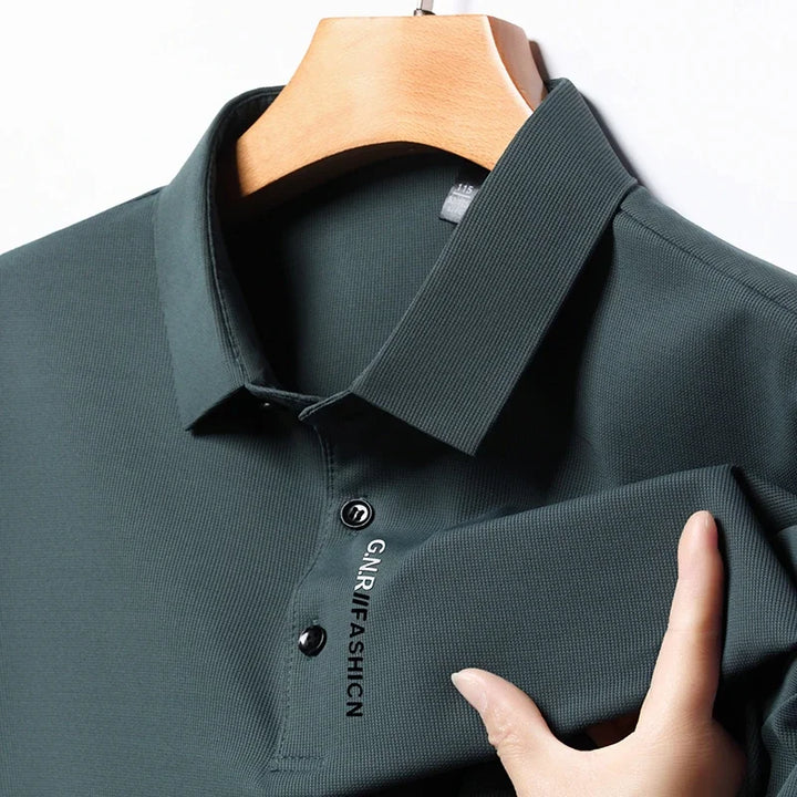 2026 Men's Taupe Short Sleeve Polo Shirt URBANE CLASSIC & FASHION Print Textured Breathable Summer Casual Fashion Tee
