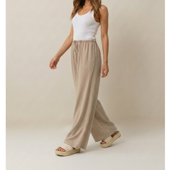 The Solene Linen Trouser