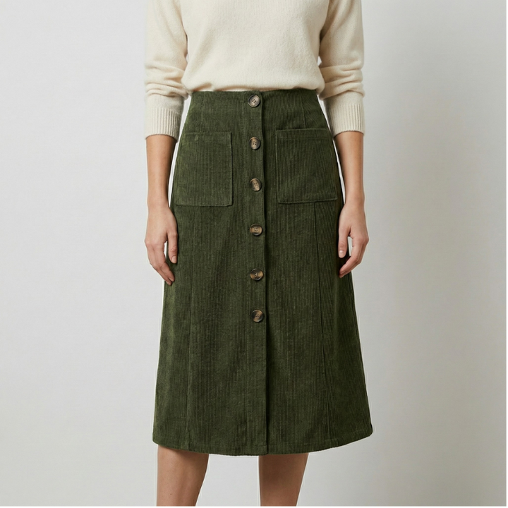 The Willow Corduroy Midi Skirt