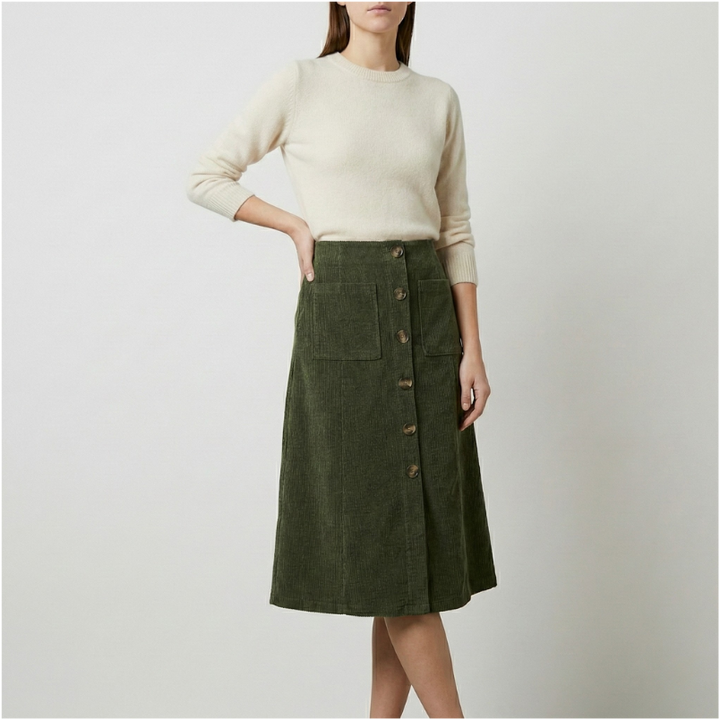 The Willow Corduroy Midi Skirt