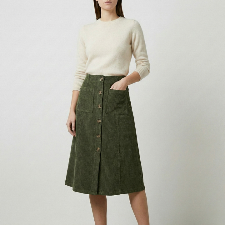 The Willow Corduroy Midi Skirt