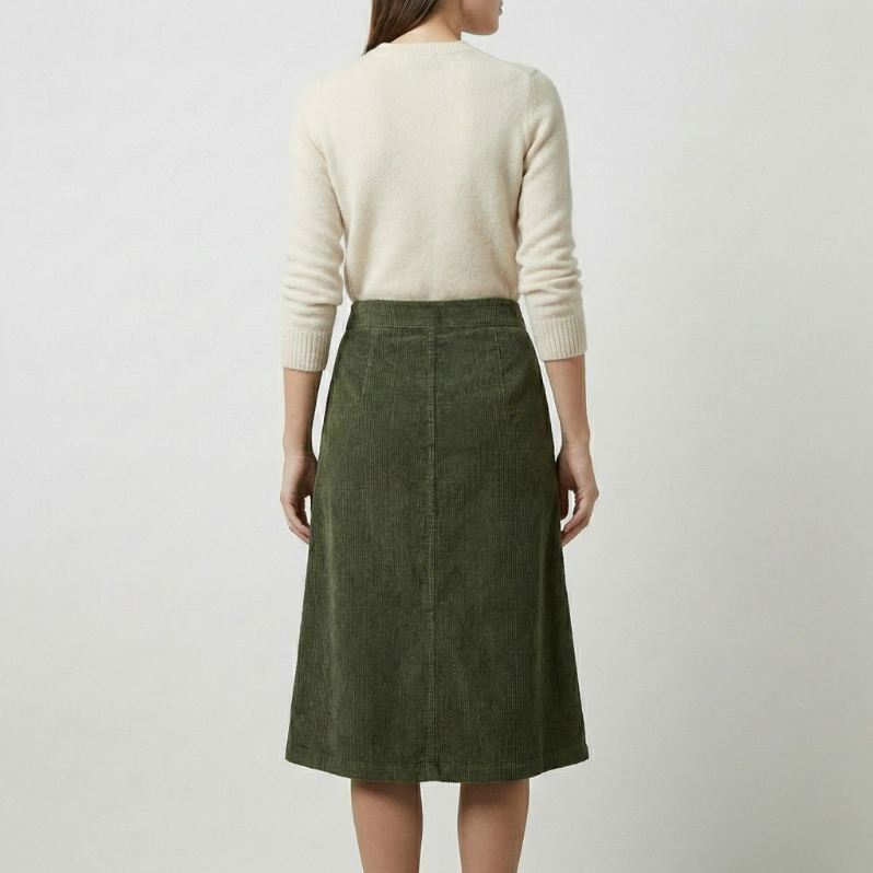 The Willow Corduroy Midi Skirt